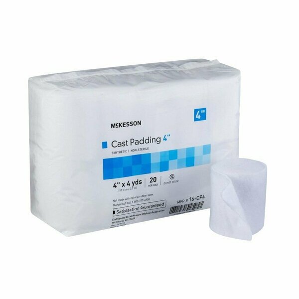 Mckesson White Polyester Cast Padding, 4 Inch x 4 Yard, 20PK 16-CP4